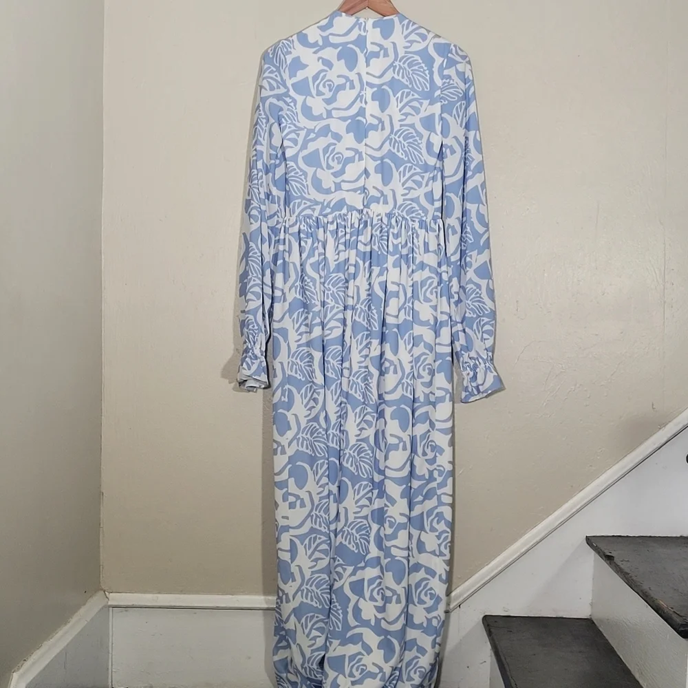 Alcoolique Blue Floral Maxi Dress - Picture 9 of 9